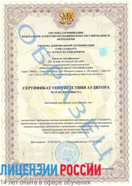 Образец сертификата соответствия аудитора №ST.RU.EXP.00006174-1 Дзержинск Сертификат ISO 22000